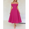 image:imageZESICA Summer 2026 Off Shoulder Cocktail Dresses for WomenRose