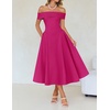 image:imageZESICA Summer 2026 Off Shoulder Cocktail Dresses for WomenRose