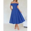 image:imageZESICA Summer 2026 Off Shoulder Cocktail Dresses for WomenRoyalblue