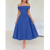 image:imageZESICA Summer 2026 Off Shoulder Cocktail Dresses for WomenRoyalblue