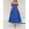 image:imageZESICA Summer 2026 Off Shoulder Cocktail Dresses for WomenRoyalblue