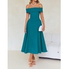 image:imageZESICA Summer 2026 Off Shoulder Cocktail Dresses for WomenTeal