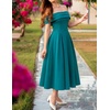 image:imageZESICA Summer 2026 Off Shoulder Cocktail Dresses for WomenTeal