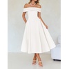 image:imageZESICA Summer 2026 Off Shoulder Cocktail Dresses for WomenWhite