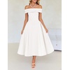 image:imageZESICA Summer 2026 Off Shoulder Cocktail Dresses for WomenWhite