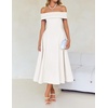 image:imageZESICA Summer 2026 Off Shoulder Cocktail Dresses for WomenWhite