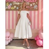 image:imageZESICA Summer 2026 Off Shoulder Cocktail Dresses for WomenWhite