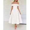 image:imageZESICA Summer 2026 Off Shoulder Cocktail Dresses for WomenWhite