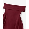 image:imageZESICA Summer 2026 Off Shoulder Cocktail Dresses for WomenWine