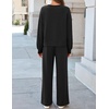 image:imageZESICA Two Piece Lounge Sets for Women Fall Sweatsuit Tracksuit OutfitsBlack
