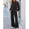 image:imageZESICA Two Piece Lounge Sets for Women Fall Sweatsuit Tracksuit OutfitsBlack