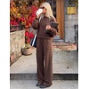 image:imageZESICA Two Piece Lounge Sets for Women Fall Sweatsuit Tracksuit OutfitsBrown