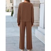 image:imageZESICA Two Piece Lounge Sets for Women Fall Sweatsuit Tracksuit OutfitsBrown