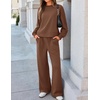 image:imageZESICA Two Piece Lounge Sets for Women Fall Sweatsuit Tracksuit OutfitsBrown
