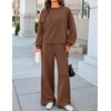 image:imageZESICA Two Piece Lounge Sets for Women Fall Sweatsuit Tracksuit OutfitsBrown