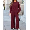 image:imageZESICA Two Piece Lounge Sets for Women Fall Sweatsuit Tracksuit OutfitsBurgundy