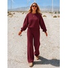 image:imageZESICA Two Piece Lounge Sets for Women Fall Sweatsuit Tracksuit OutfitsBurgundy