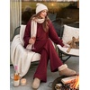 image:imageZESICA Two Piece Lounge Sets for Women Fall Sweatsuit Tracksuit OutfitsBurgundy