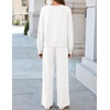 image:imageZESICA Two Piece Lounge Sets for Women Fall Sweatsuit Tracksuit OutfitsWhite