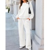 image:imageZESICA Two Piece Lounge Sets for Women Fall Sweatsuit Tracksuit OutfitsWhite