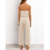 image:imageZESICA Women Casual Off Shoulder Strapless Belted Wide Leg Jumpsuit RomperNude