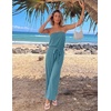 image:imageZESICA Women Casual Off Shoulder Strapless Belted Wide Leg Jumpsuit RomperSage