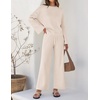 image:imageZESICA Womens 2 Piece Sweater Lounge Sets 2026 Fall Knit Matching OutfitsApricot
