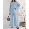 image:imageZESICA Womens 2 Piece Sweater Lounge Sets 2026 Fall Knit Matching OutfitsBlue