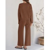 image:imageZESICA Womens 2 Piece Sweater Lounge Sets 2026 Fall Knit Matching OutfitsCaramel