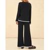 image:imageZESICA Womens 2 Piece Sweater Lounge Sets 2026 Fall Knit Matching OutfitsCarbon