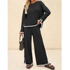 image:imageZESICA Womens 2 Piece Sweater Lounge Sets 2026 Fall Knit Matching OutfitsCarbon