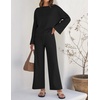 image:imageZESICA Womens 2 Piece Sweater Lounge Sets 2026 Fall Knit Matching OutfitsDarkblack