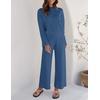 image:imageZESICA Womens 2 Piece Sweater Lounge Sets 2026 Fall Knit Matching OutfitsDarkblue
