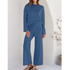 image:imageZESICA Womens 2 Piece Sweater Lounge Sets 2026 Fall Knit Matching OutfitsDarkblue