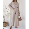 image:imageZESICA Womens 2 Piece Sweater Lounge Sets 2026 Fall Knit Matching OutfitsOatmeal