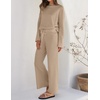 image:imageZESICA Womens 2 Piece Sweater Lounge Sets 2026 Fall Knit Matching OutfitsSand