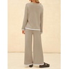 image:imageZESICA Womens 2 Piece Sweater Lounge Sets 2026 Fall Knit Matching OutfitsTan