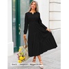 image:imageZESICA Womens 2026 Fall Long Sleeve Eyelet Maxi DressBlack