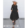 image:imageZESICA Womens 2026 Fall Long Sleeve Eyelet Maxi DressBlack