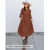 image:imageZESICA Womens 2026 Fall Long Sleeve Eyelet Maxi DressBrown