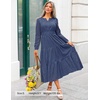 image:imageZESICA Womens 2026 Fall Long Sleeve Eyelet Maxi DressDustyblue