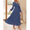 image:imageZESICA Womens 2026 Fall Long Sleeve Eyelet Maxi DressDustyblue