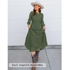 image:imageZESICA Womens 2026 Fall Long Sleeve Eyelet Maxi DressOlive