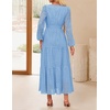 image:imageZESICA Womens 2026 Fall Long Sleeve Eyelet Maxi DressSky