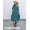 image:imageZESICA Womens 2026 Fall Long Sleeve Eyelet Maxi DressTeal