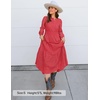 image:imageZESICA Womens 2026 Fall Long Sleeve Eyelet Maxi DressWatermelon