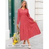 image:imageZESICA Womens 2026 Fall Long Sleeve Eyelet Maxi DressWatermelon