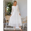 image:imageZESICA Womens 2026 Fall Long Sleeve Eyelet Maxi DressWhite
