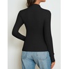 image:imageZESICA Womens 2026 Fall Long Sleeve Mock Neck Tops Going Out Knit ShirtsBlack