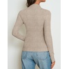 image:imageZESICA Womens 2026 Fall Long Sleeve Mock Neck Tops Going Out Knit ShirtsLight Khaki